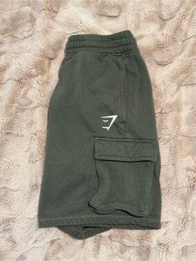 Gymshark Olive Green Athletic Cargo Shorts